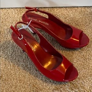 Red shoes size 8